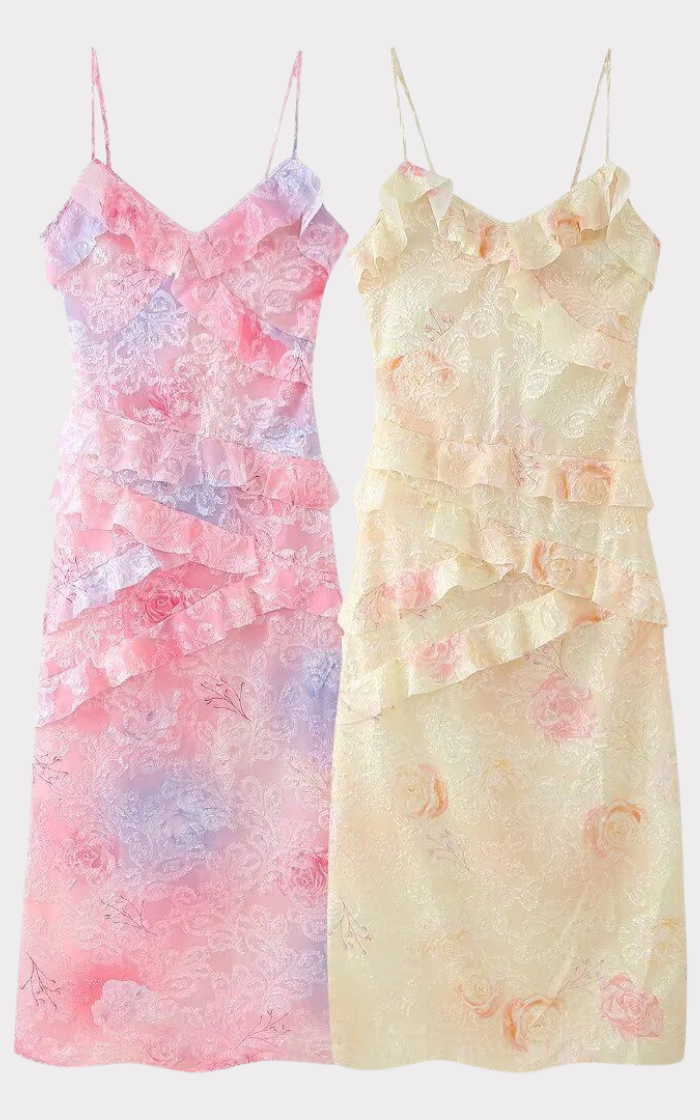 June | Yellow Ruffle Dress