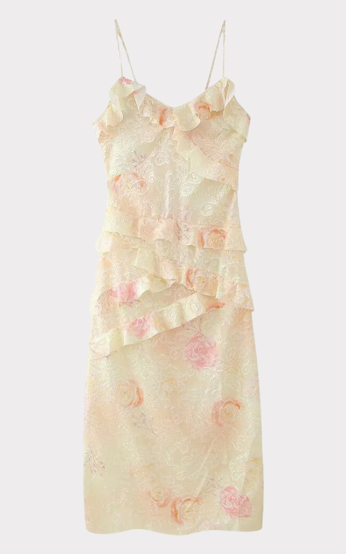June | Yellow Ruffle Dress