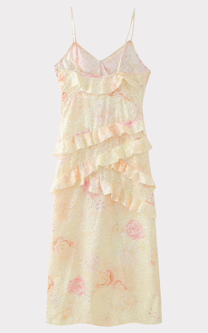 June | Yellow Ruffle Dress